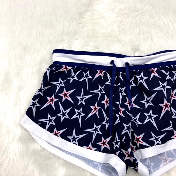 Fabletics Pants - 🌞Fabletics Blue White Star Print Track Shorts